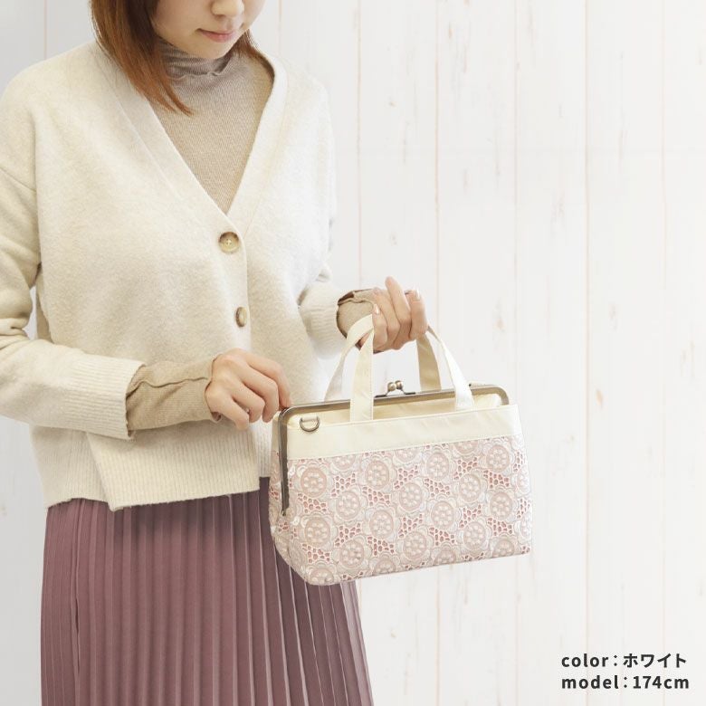 在庫商品】がま口手提げバッグ【ポリッシュレース】 | がま口の専門店