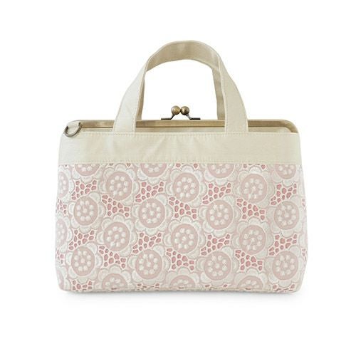 がま口手提げバッグ【ポリッシュレース】