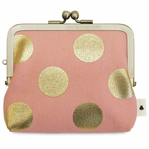 在庫商品】平親子がま口財布【帆布・HAKUドット】 [M便 1/3] | がま口