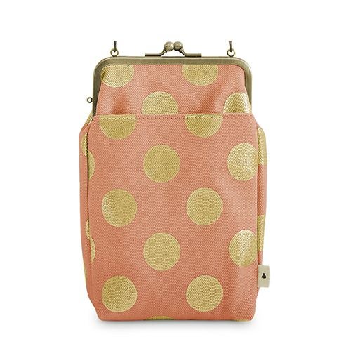 がま口お散歩ポシェット【帆布・HAKUドット】