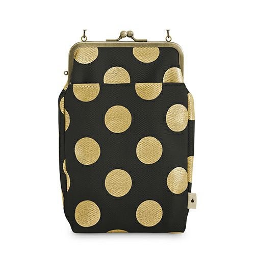 がま口お散歩ポシェット【帆布・HAKUドット】