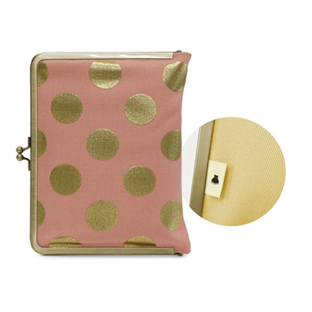 在庫商品】がま口ブックカバー 文庫/A6/360P対応【帆布・HAKUドット