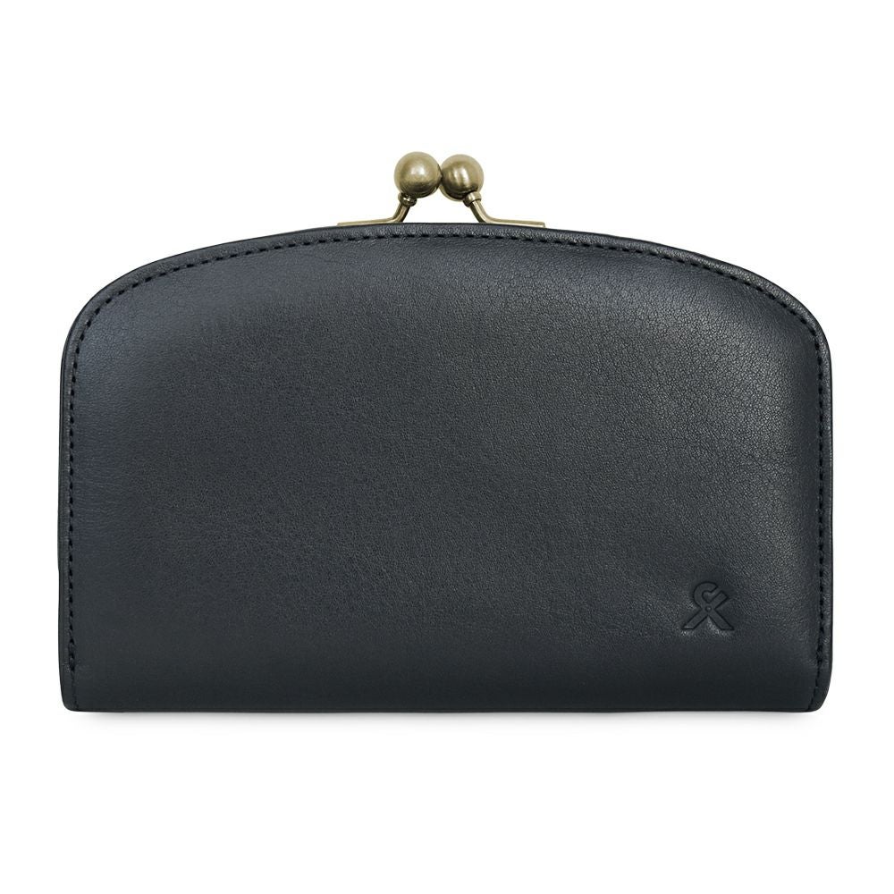 在庫商品】がま口二つ折りラウンド財布【X＿ナマラカーフ】 | がま口の