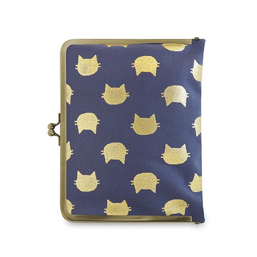 がま口ブックカバー500ページ用 文庫/A6/500P対応【HAKUにゃんこ】 