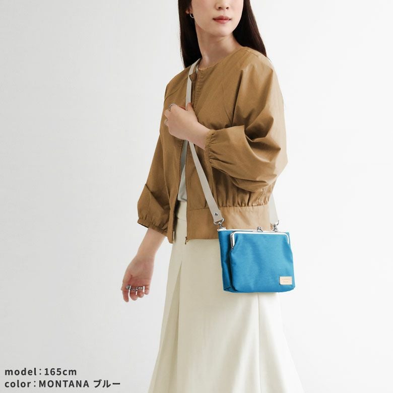 がま口ポケット付きミニサコッシュ【Sarei コーデュラ(R) re/cor(TM)（コーデュラレコー）・MONTANA】