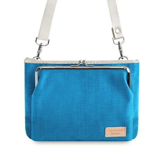 在庫商品】がま口ポケット付きミニサコッシュ【Sarei コーデュラ(R) re