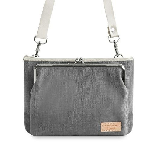 在庫商品】がま口ポケット付きミニサコッシュ【Sarei コーデュラ(R) re