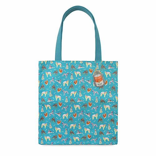 在庫商品】トートバッグ(がま口チャーム付き)【Colorful Dog(カラフル