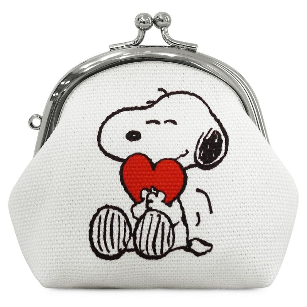 在庫商品】くし型がま口おすわりポーチ【PEANUTS_(A)24AW】 [M便 1/4