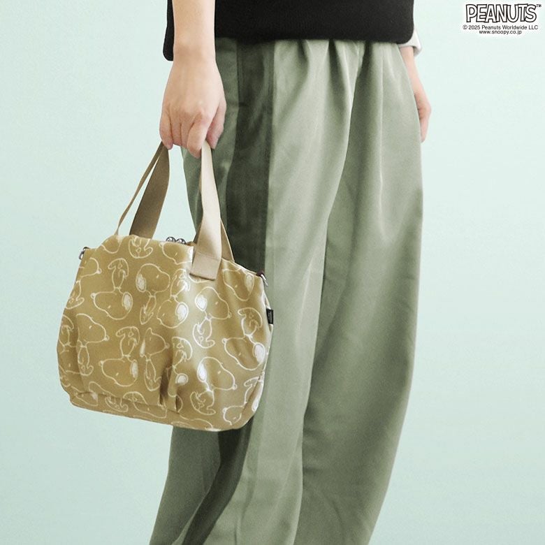 在庫商品】がま口バルーントートバッグ【PEANUTS_(S)24AW Sarei