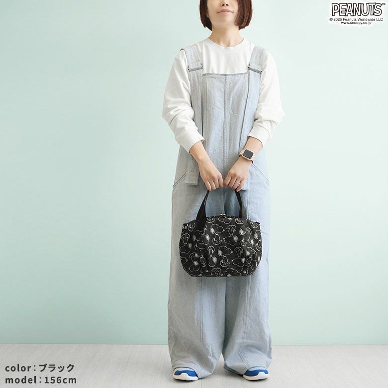 在庫商品】がま口バルーントートバッグ【PEANUTS_(S)24AW Sarei