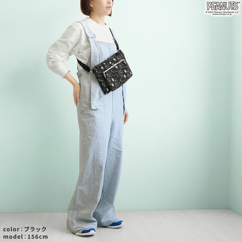 在庫商品】がま口ポケット付きサコッシュ【PEANUTS_(S)24AW Sarei
