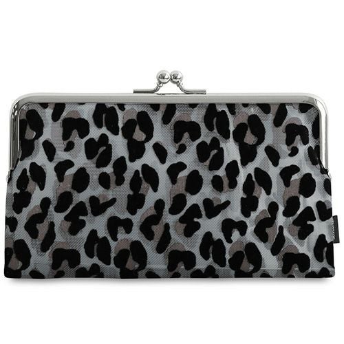 在庫商品】がま口メッシュフラットポーチ【フロッキーメッシュ】 [M便