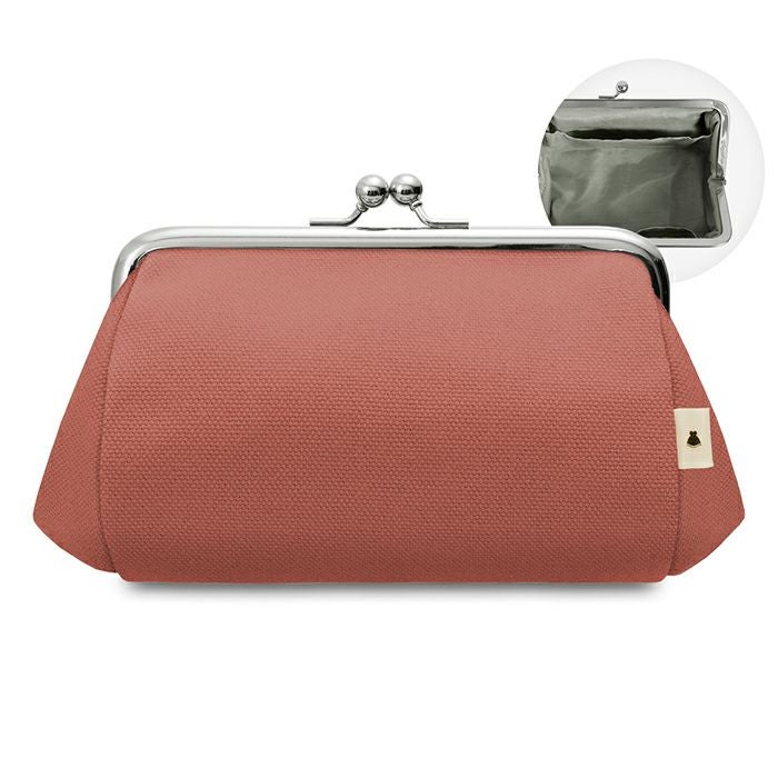 TAWARA型がま口コスメポーチ（中）【帆布・綿布（アソート）】