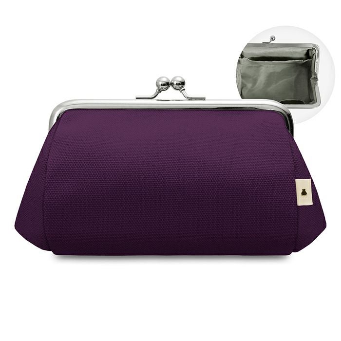 TAWARA型がま口コスメポーチ（中）【帆布・綿布（アソート）】