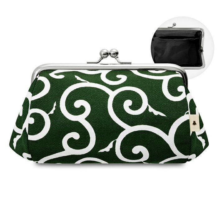 TAWARA型がま口コスメポーチ（中）【帆布・綿布（アソート）】