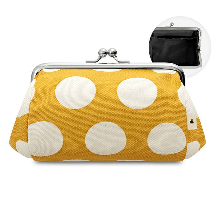 TAWARA型がま口コスメポーチ（中）【帆布・綿布（アソート）】