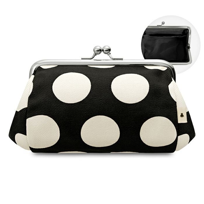 TAWARA型がま口コスメポーチ（中）【帆布・綿布（アソート）】