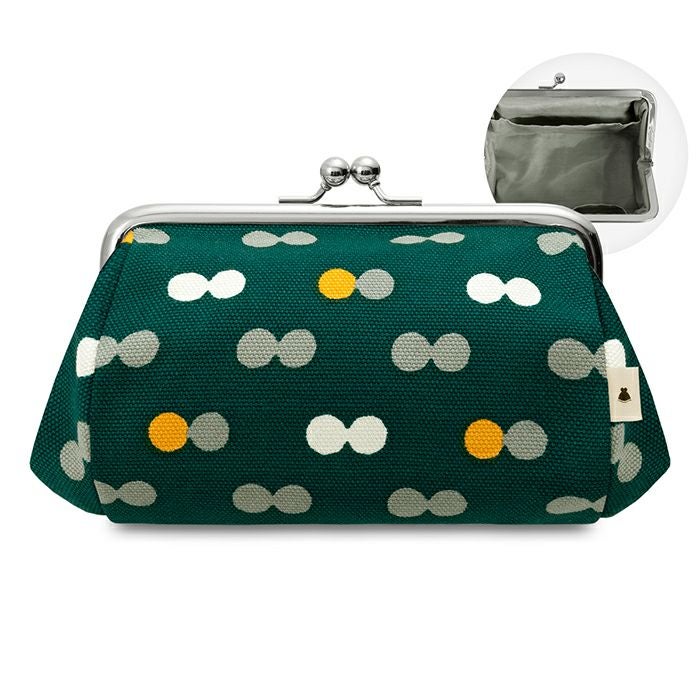 TAWARA型がま口コスメポーチ（中）【帆布・綿布（アソート）】