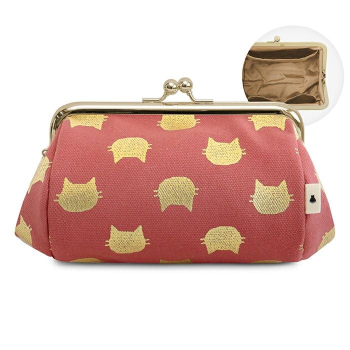 TAWARA型がま口コスメポーチ（中）【帆布・綿布（アソート）】