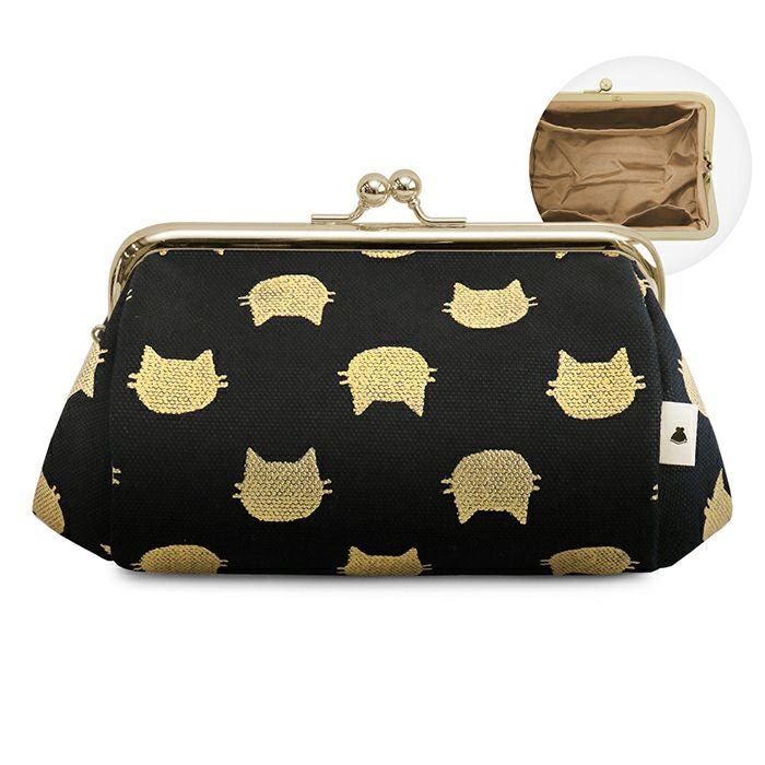 TAWARA型がま口コスメポーチ（中）【帆布・綿布（アソート）】