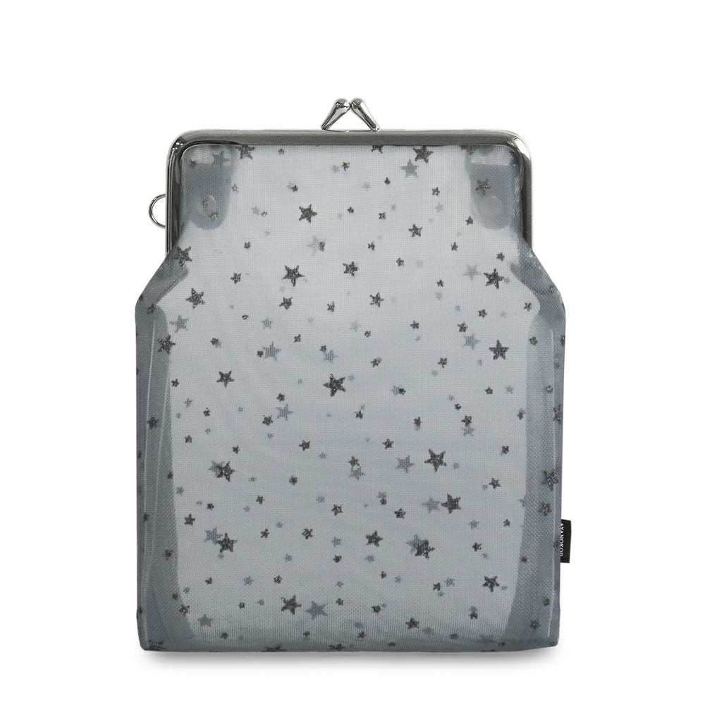 在庫商品】がま口メッシュショルダー【スターグリッターメッシュ】 [M