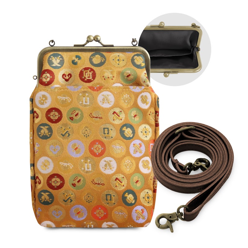 がま口お散歩ポシェット【金襴・帯地（アソート）】