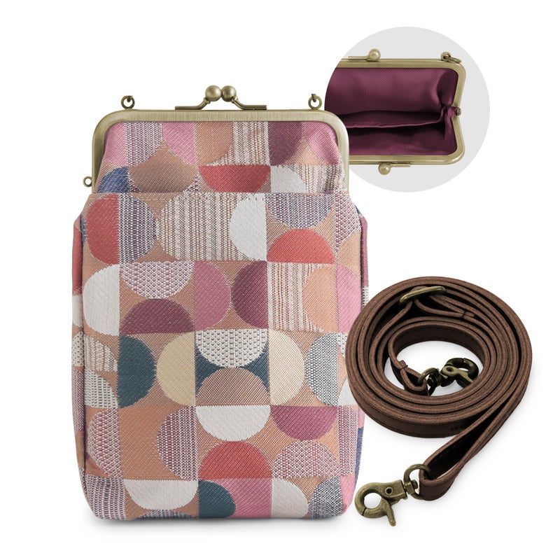 がま口お散歩ポシェット【金襴・帯地（アソート）】