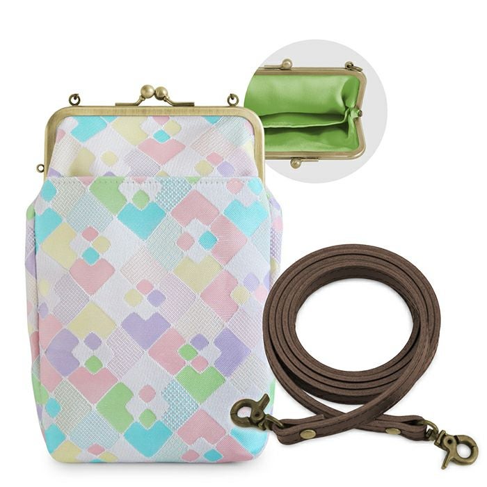 がま口お散歩ポシェット【金襴・帯地（アソート）】