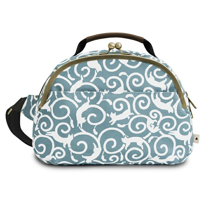 がま口ポシェット型ボディバッグ