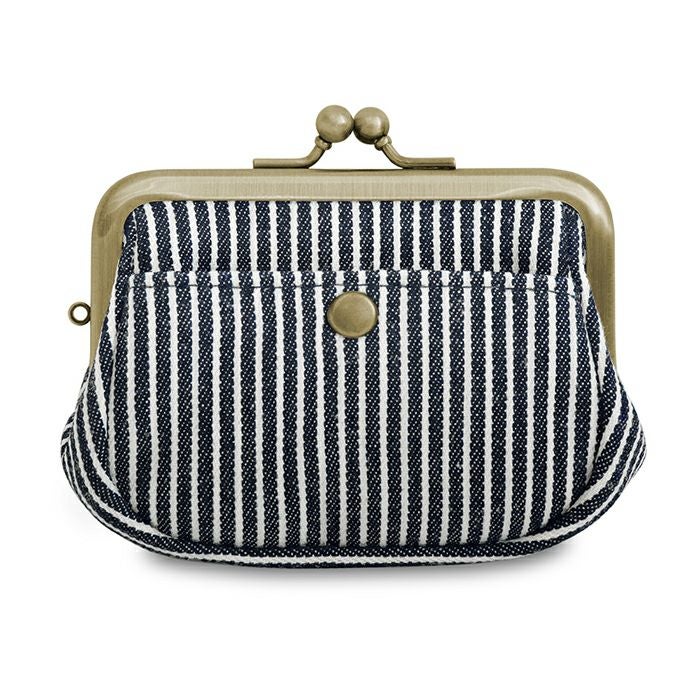 【在庫商品】がま口オールインワンケース＋（プラス）【帆布・綿布・デニム（アソート）】