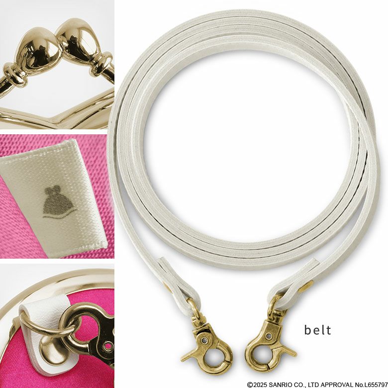 在庫商品】ハート型がま口ポシェット【マイメロディ＆クロミ(W周年