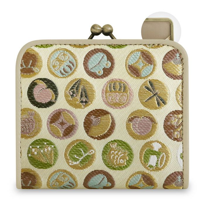 【在庫商品】二つ折りがま口ミニ財布【ジャガードSP】