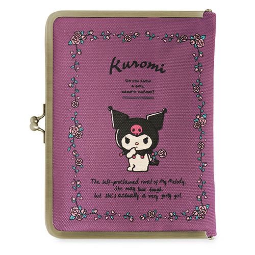 がま口ブックカバー 文庫/A6/360P対応【マイメロディ＆クロミ(フラワーレトロ)】