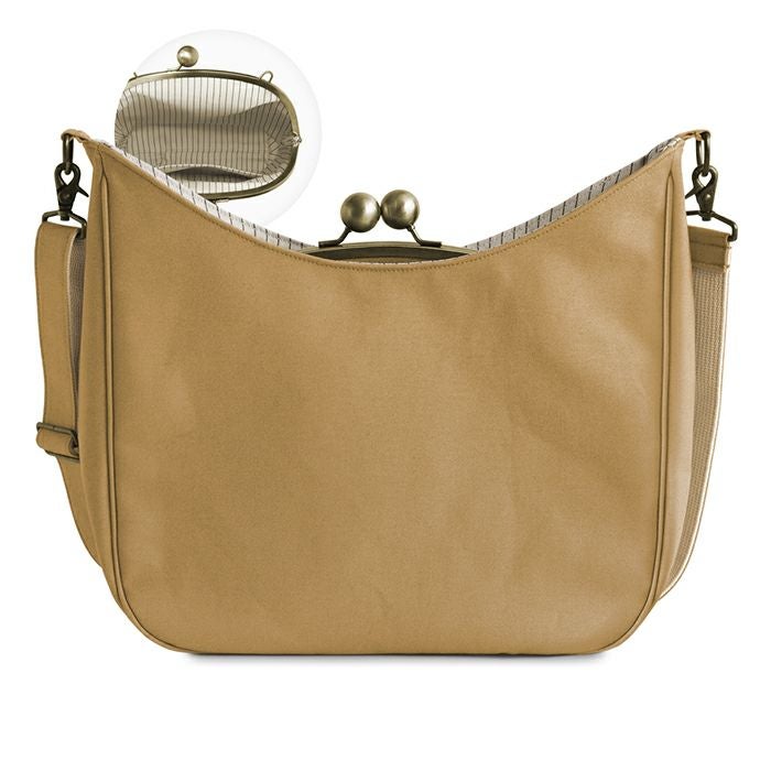 がま口リムーバブルショルダーバッグ【ライトキャンバス】