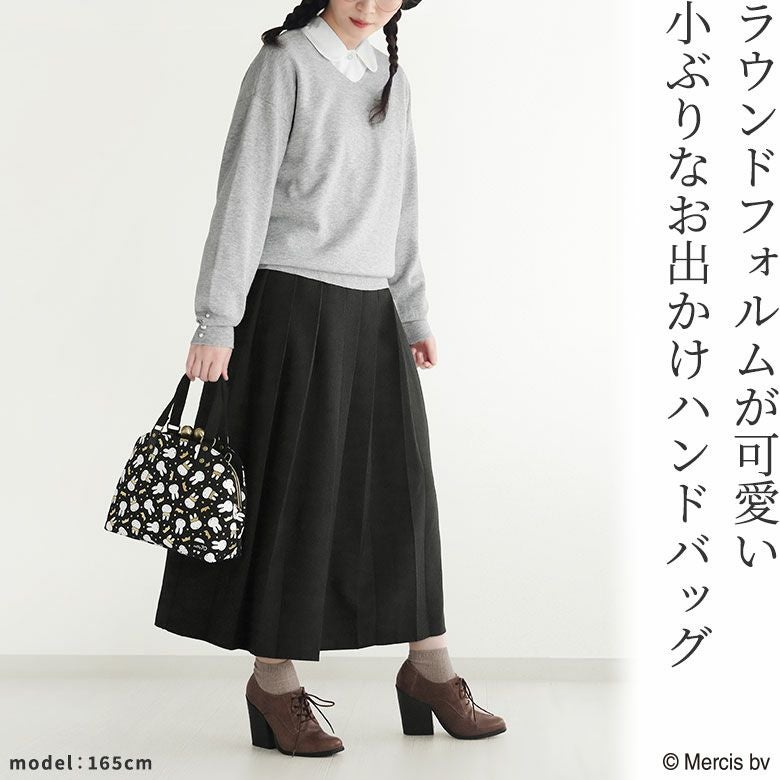 在庫商品】大玉がま口ラウンド手提げバッグ【miffy70th（Gold&Black