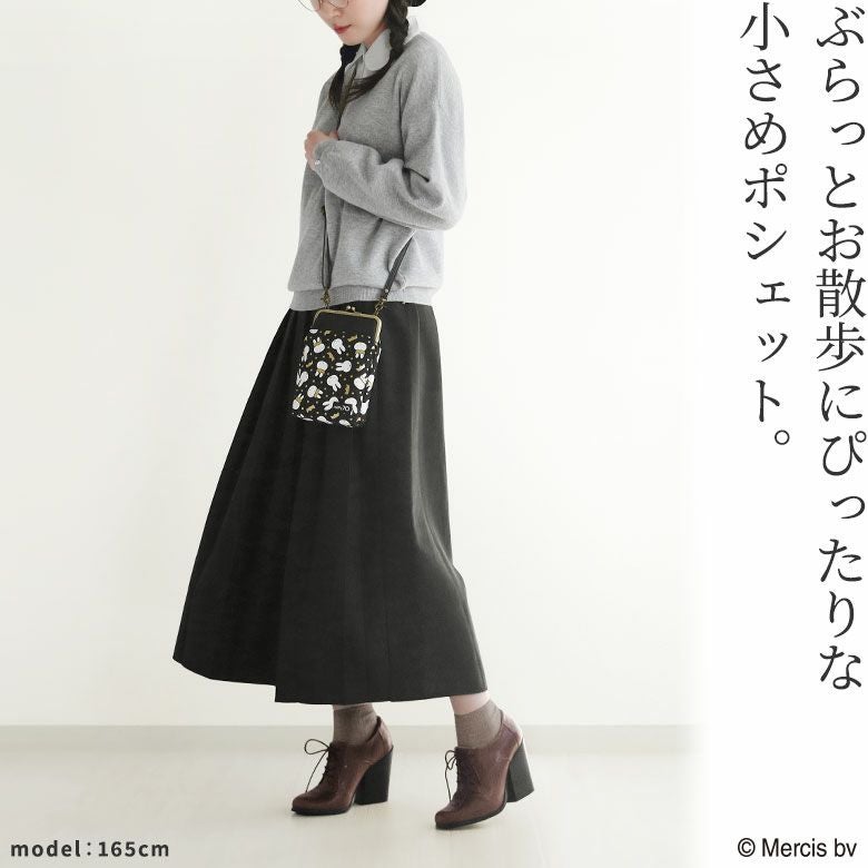 在庫商品】がま口お散歩ポシェット【miffy70th（Gold&Black）】 [M便 1