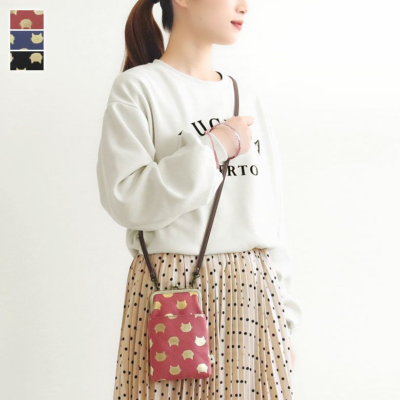 がま口ショルダーケース＋（プラス）【HAKUにゃんこ】