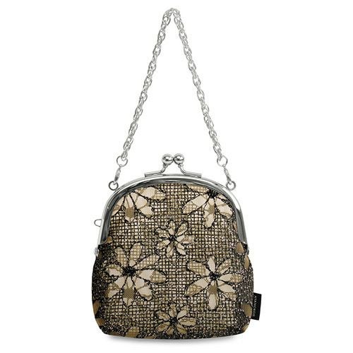 チェーン付き丸型がま口メッシュポーチ【マーガレットメッシュ】