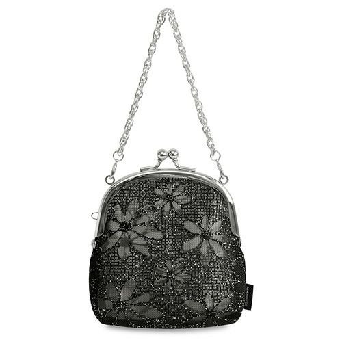 チェーン付き丸型がま口メッシュポーチ【マーガレットメッシュ】