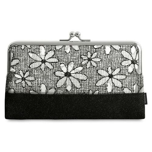 がま口切替メッシュフラットポーチ【マーガレットメッシュ】