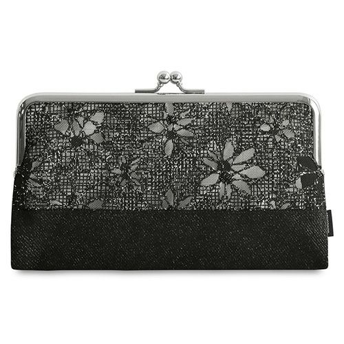 がま口切替メッシュフラットポーチ【マーガレットメッシュ】