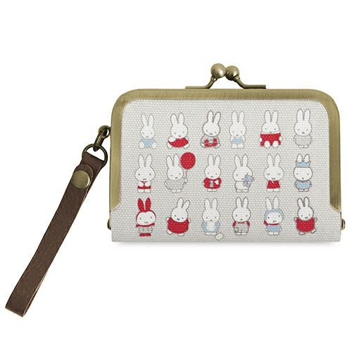 在庫商品】ストラップ付き横型がま口パスケース【miffy70th(パステル