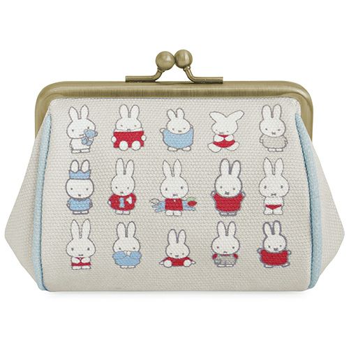 在庫商品】TAWARA型がま口コスメポーチ（小）【miffy70th(パステル