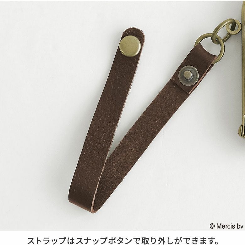 ストラップ付き横型がま口パスケース【miffy70th(ブルーナカラー)】