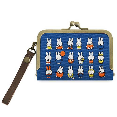 38explore　ミヤパレシリーズ　ミル子・パレ子用　８号帆布カバー 在庫商品】ストラップ付き横型がま口パスケース【miffy70th(ブルーナ