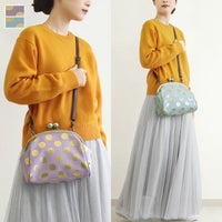 大玉がま口ポシェット【帆布・HAKUドット限定カラー】