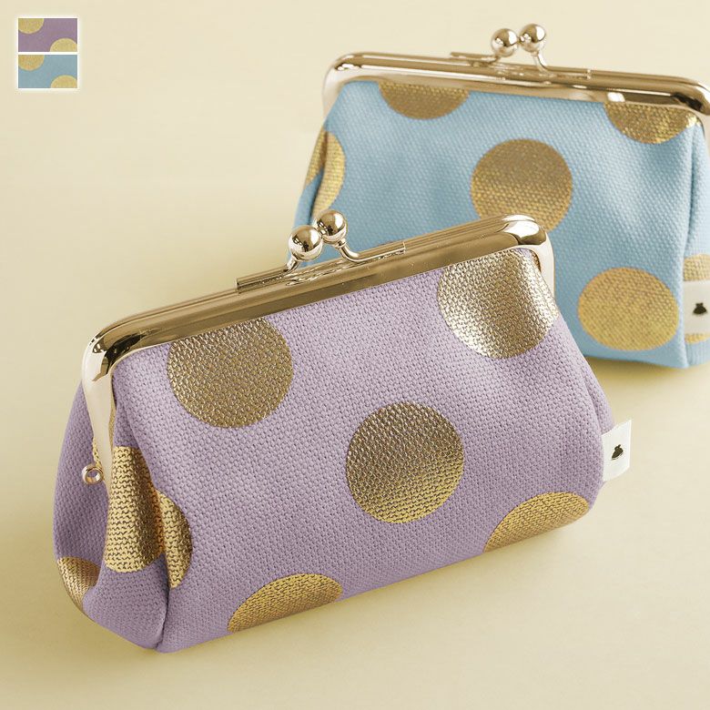 TAWARA型がま口コスメポーチ（小）【HAKUドット限定カラー】