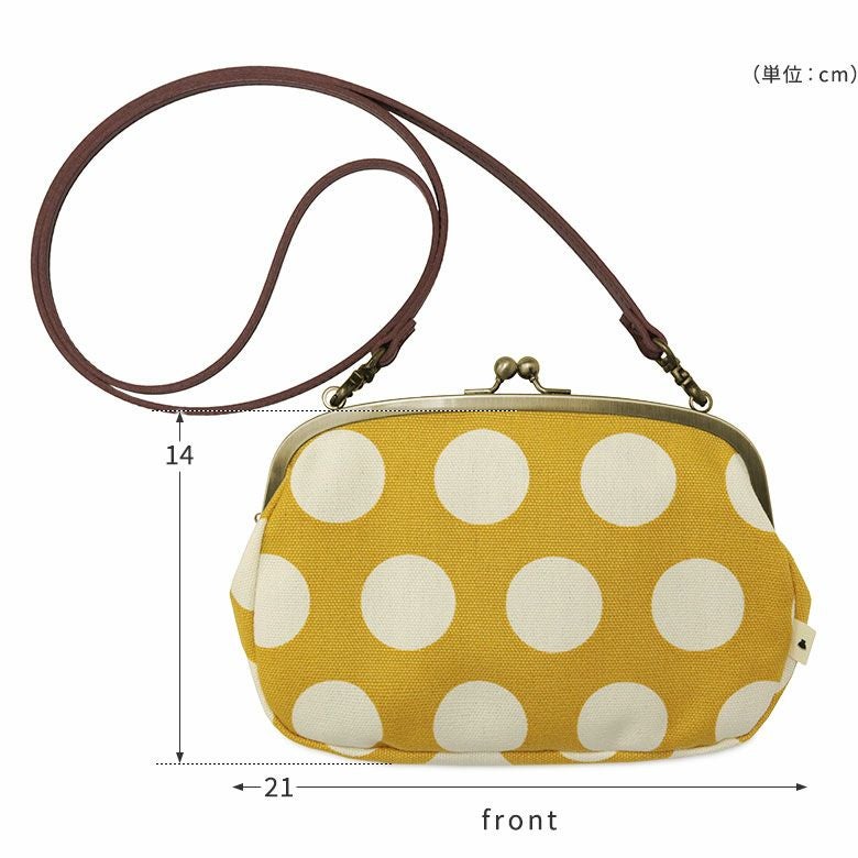 がま口スマホショルダーバッグ【帆布・唐草　限定カラー】