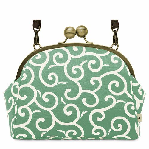 在庫商品】大玉がま口ポシェット【帆布・唐草限定カラー】 | がま口の